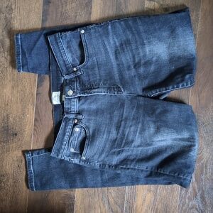 J. Crew High-Rise Toothpick Jeans in Black Size 30